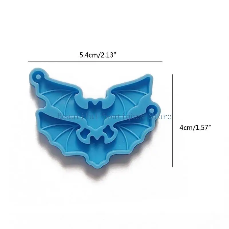 U4LF 2pcs Schlüsselbundformpendelform mit Löchern Fledermausform-Handwerkzeugschlüsselketten-Dekoration Silikonmaterial für