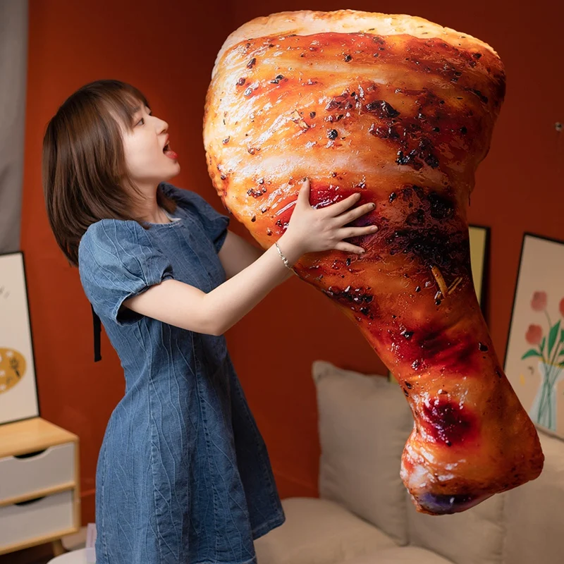 110cm Simulation Food Real Life Style Chicken Leg & Pig Trotter Toy Chick Wing Drumstick Fried Rice Noodles Pillow Birthday Gift