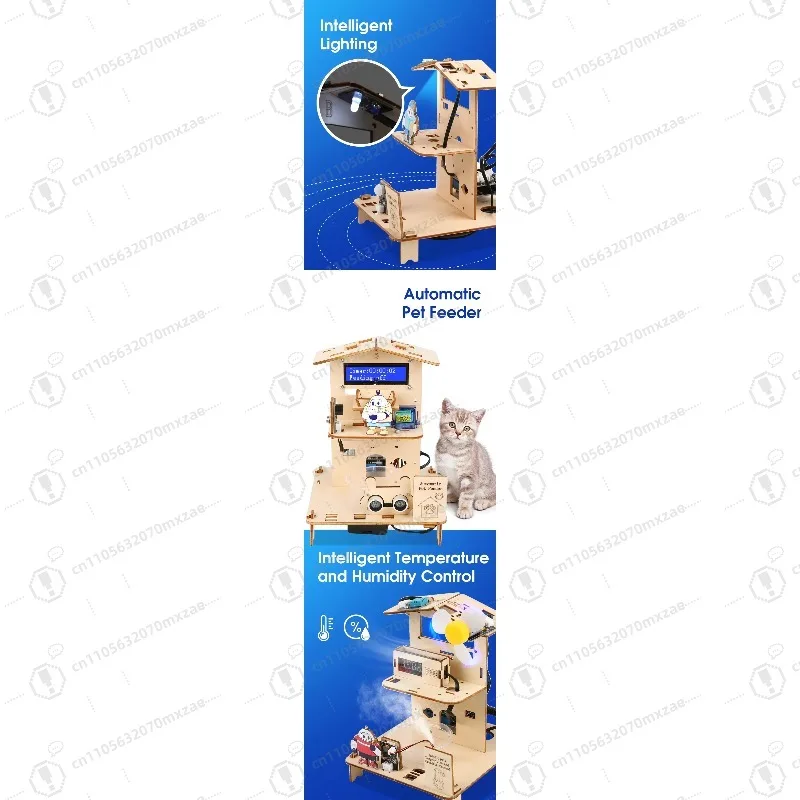 ODM Programmabile Educazione Apprendimento Attrezzature Set di giocattoli Legno Eco-Friendly Scuola Bambini Adulto Stelo fai da te Kit Smart Home