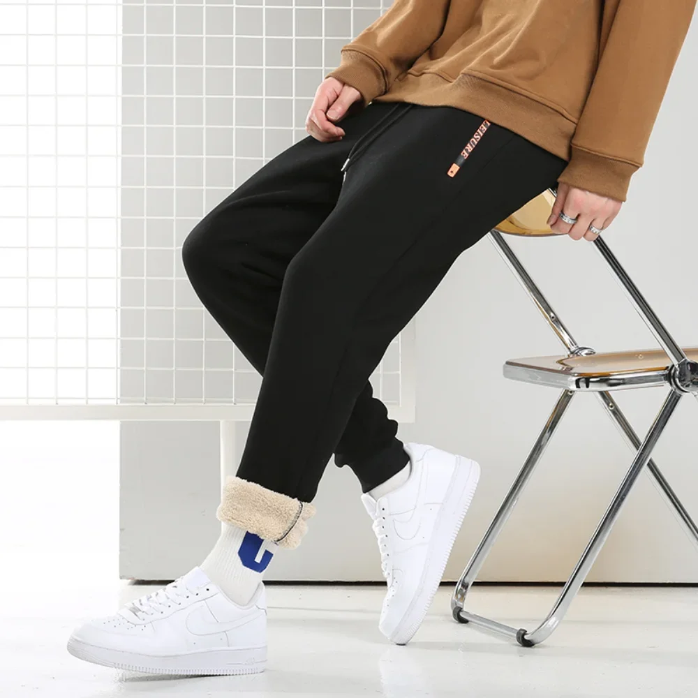 Plus Größe Winter Hosen Männer Verdicken Fleece Gefüttert Jogginghose Warme Outdoor Jogginghose Männer Hosen Winter Mode Männer Böden