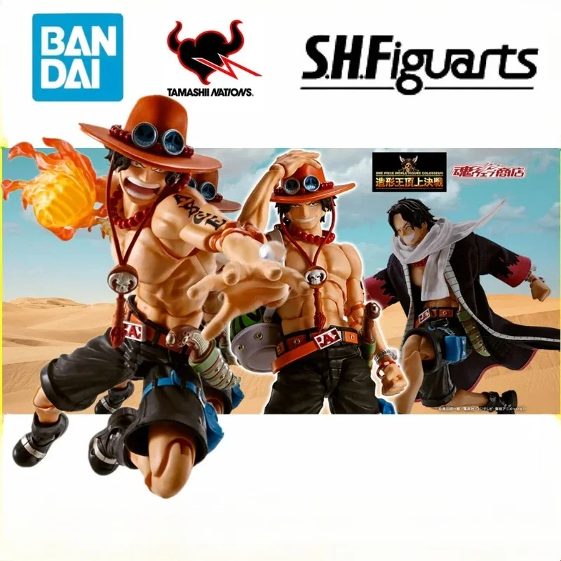

In Stock Original BANDAI S.H.Figuarts PORTGAS D ACE Fire Fist One Piece PVC Anime ActionFigure Model Toys Gifts Collection
