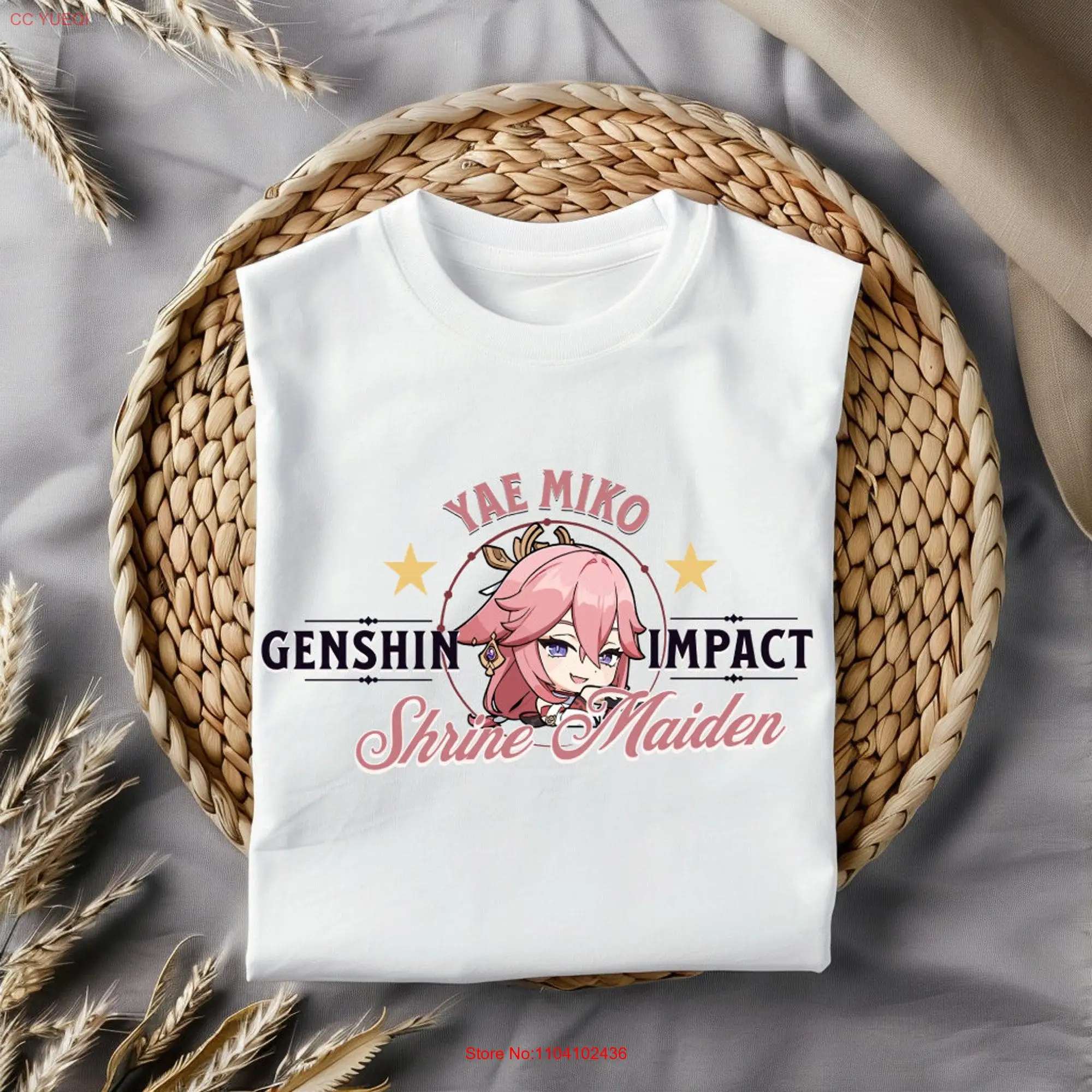 Yae Miko Genshin Impact T Shirt Premium Quality Apparel Featuring Your Favorite Characters Perfect for Gamers Anime Fans