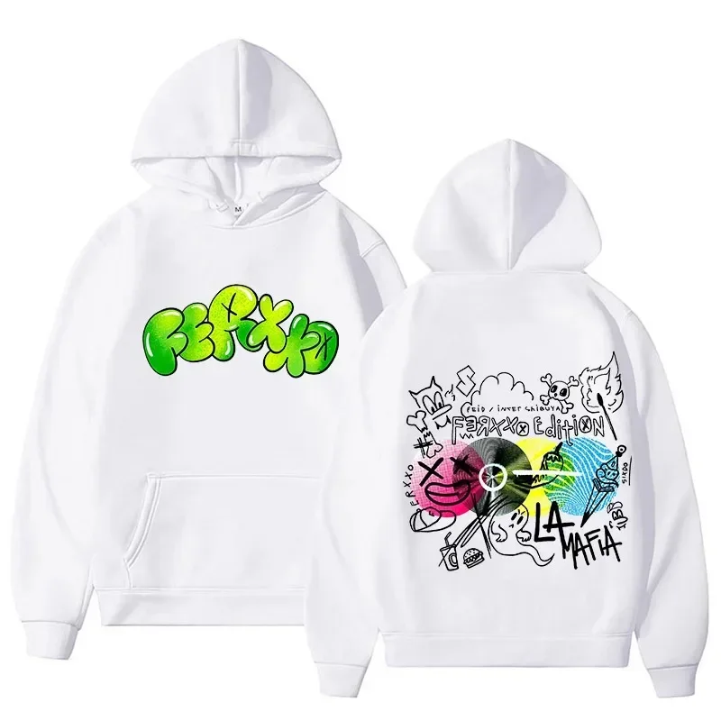 Feid Ferxxoo Hoodie Hoodie casual long-sleeved sweatshirt Rap street style sweater Ferxxoo jumper