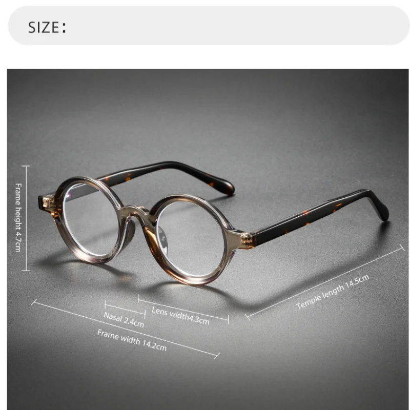 MOMOJA جديد الرجال ريترو نظارات دائرية موضة خفيفة المتكاملة مخدات أنف للنظارة وصفة طبية النظارات الإطار النساء J8454 #3