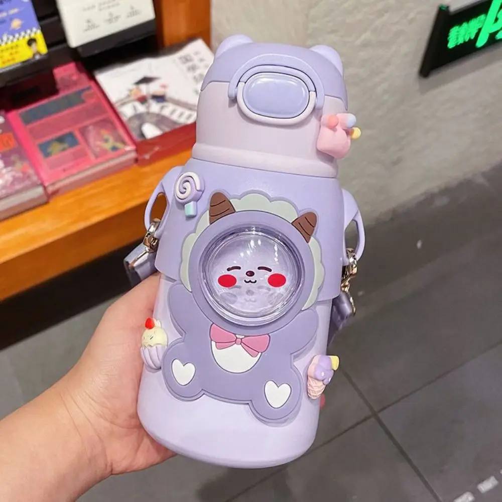 

Stainless Steel Kids Vacuum Flask Keeps Cold and Heat Drinking Kettle Student Insulated Water Cup Heat-resistant Leak Proof