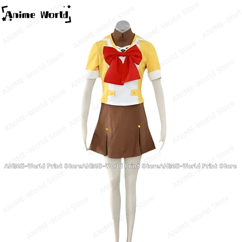 《Custom Size》Macross Frontier Ranka Lee Girl School Uniform Cosplay Costume Halloween Christmas