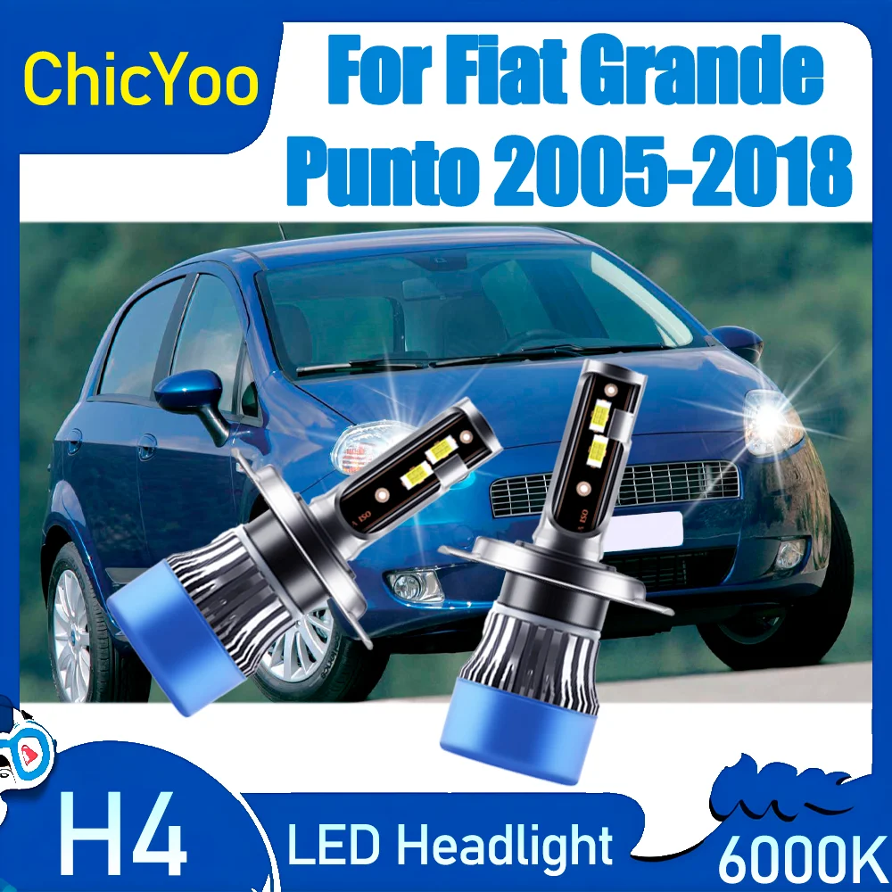

2PCS 120W High Power LED Headlights 6000K White 20000LM Canbus No error Front Headlights 12V 24V For Fiat Grande Punto 2005-2018
