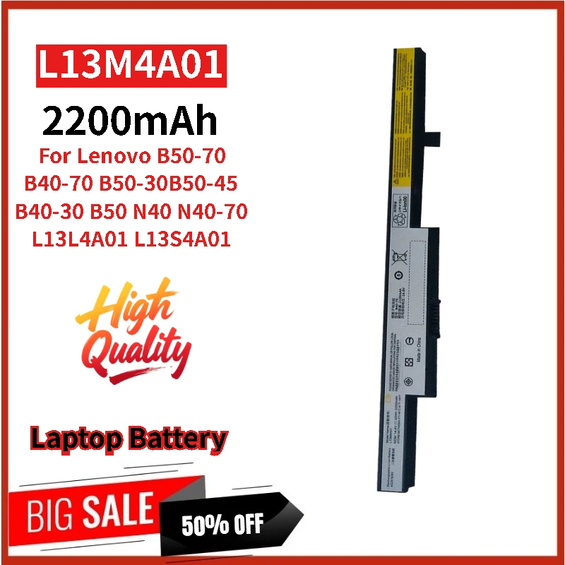 100% New L13M4A01 14.4V 32Wh 2200mAh Laptop Battery For Lenovo B40-70 B50-30 N40 N40-70 L13L4A01 B50-45 B40-30 B50 B50-70