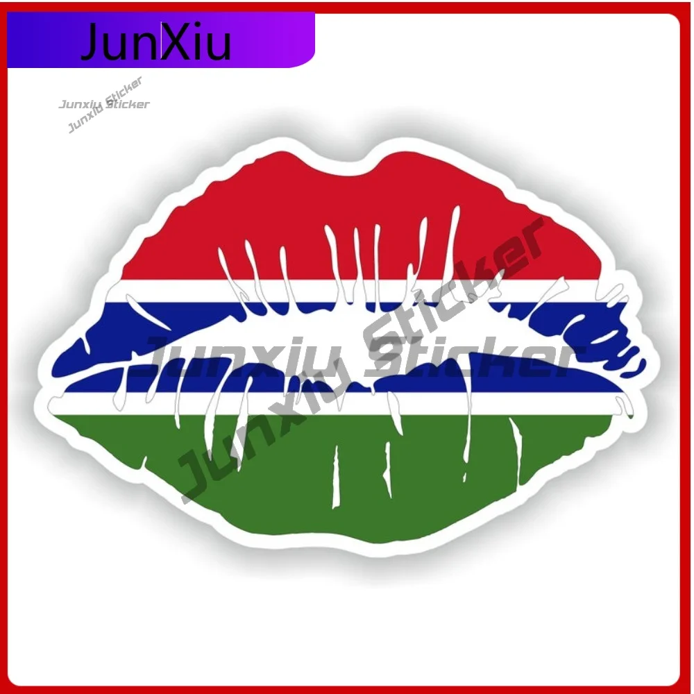 

With National Emblem Detail Gambia Lips Flag Trendy Vehicle Body Decoration Designed For Use On Car Body Bumper And