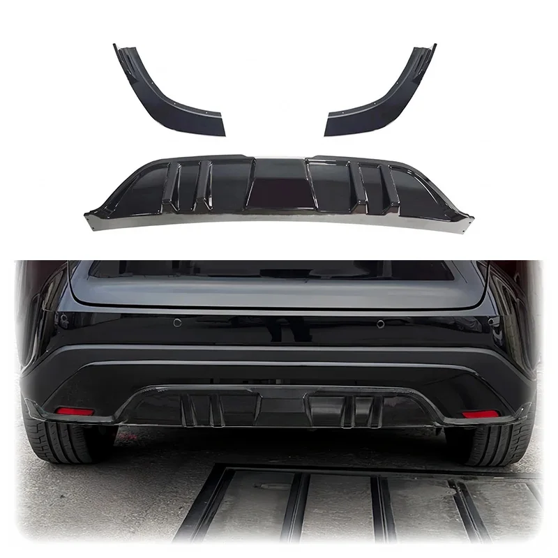 2023-2026 For Lexus RX300 RX350 RX400 F Sport Style Car Rear Bumper Lip Diffuser Splitter Spoiler Gloss Black Body Kit