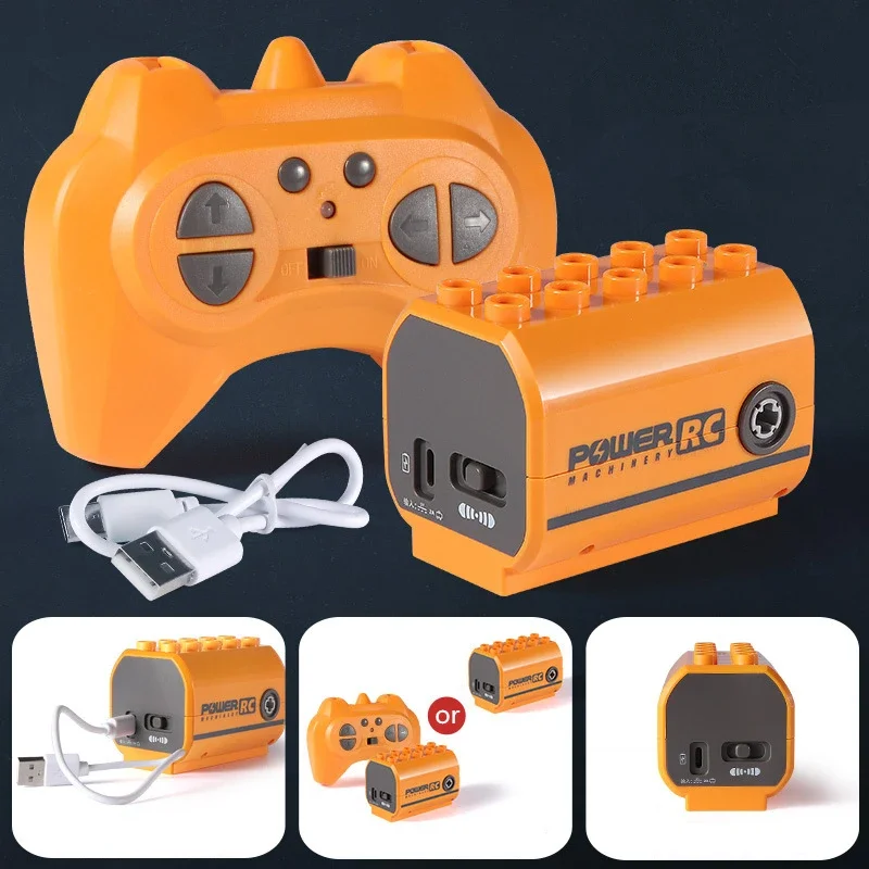 

Power Function RC Motor For Big Size Building Blocks 9656 Rechargeable Technical Gear Motors DIY Bricks Toys For Kids Xmas Gift