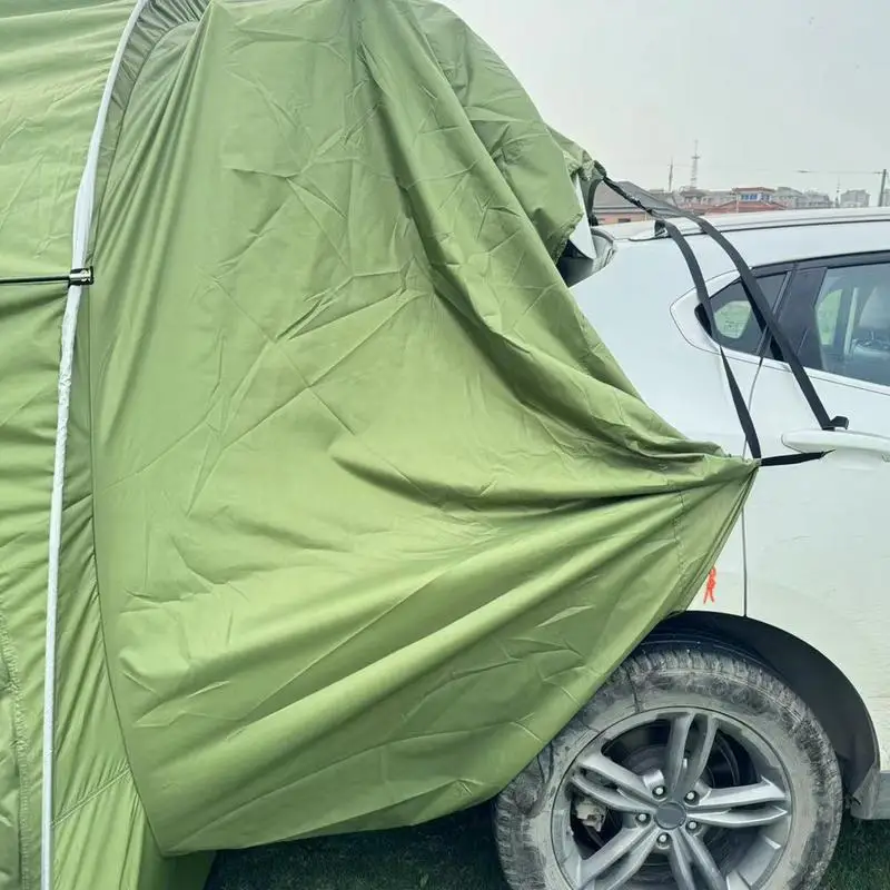 Tenda traseira suv com toldo suv, barraca de acampamento, lona com toldo, barraca traseira de carro, toldo suv para abrigo solar, acampamento, porta traseira de carro