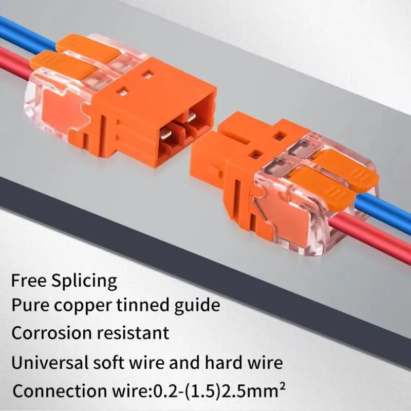 Plugable Lever Wire Splicing Connectors 2/3/4 Pins Quick Connect Male Female Terminals for Household Appliance Repair DIY