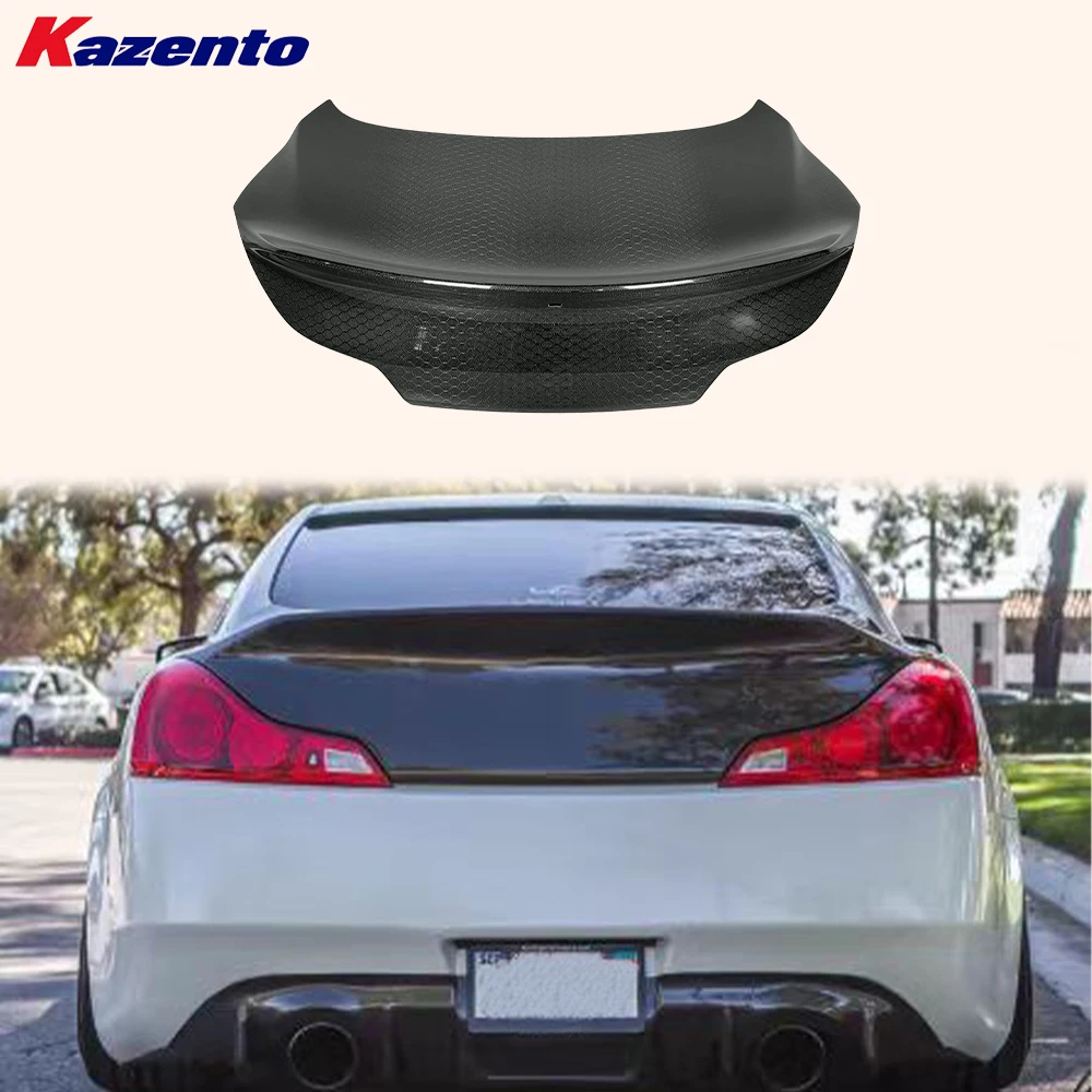 

For Infiniti G37 2 Door 08-13 HT Style Honeycomb Carbon Rear Trunk (W/Cam Hole)