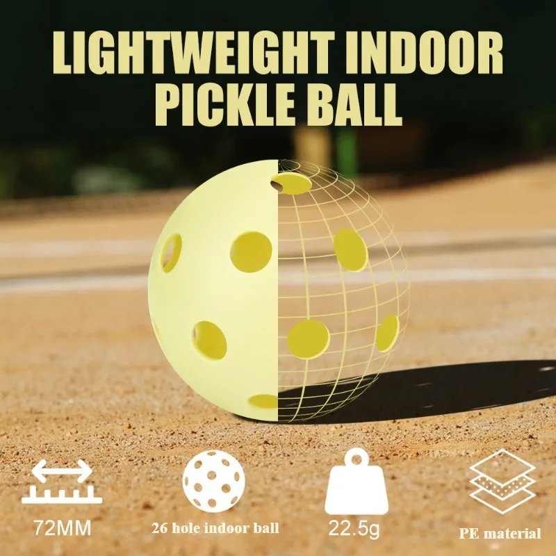 72mm 26-hole pickleball PE injection hole indoor practice Pickleball Microsoft high elastic play