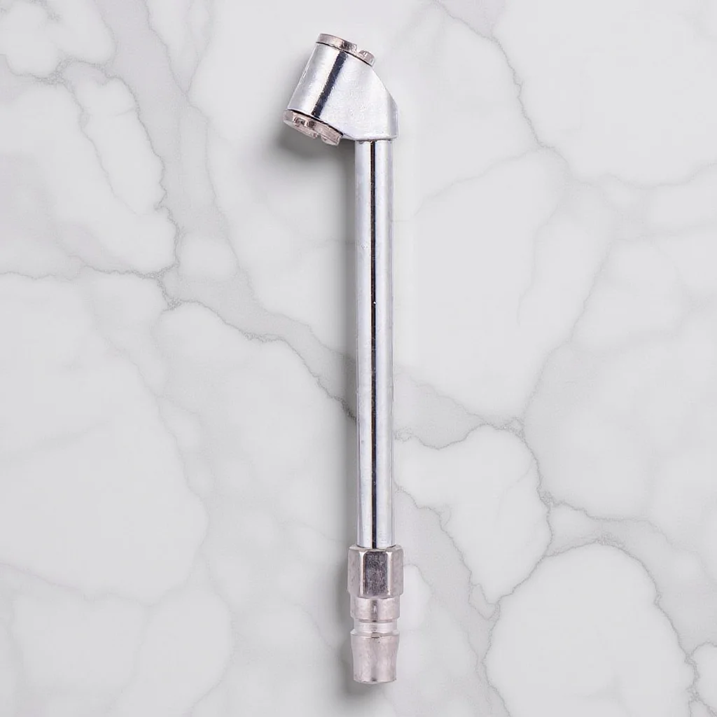 

1Pcs Wheel Tire Inflator Nozzle Heavy Duty Metal Construction for Car Motorcycle Bicycle Extension Adapter with Smooth Hose