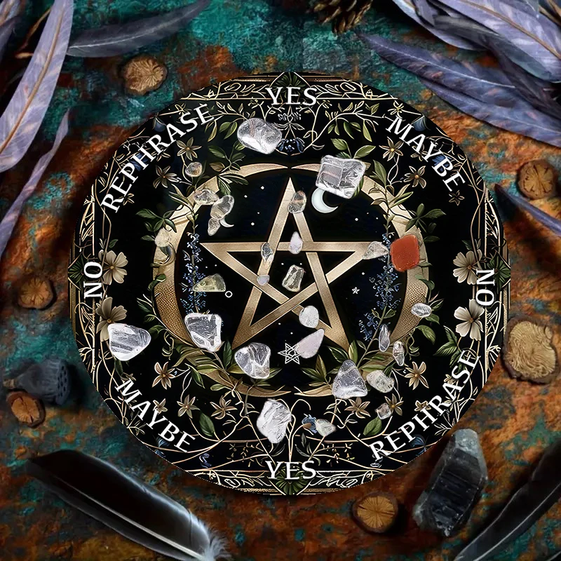 Solar Moon Magic Altar Decoration Swinging Crystal Reading Pendulum Board For Astrology Oracle Card Mat Magic Symbol Decoration