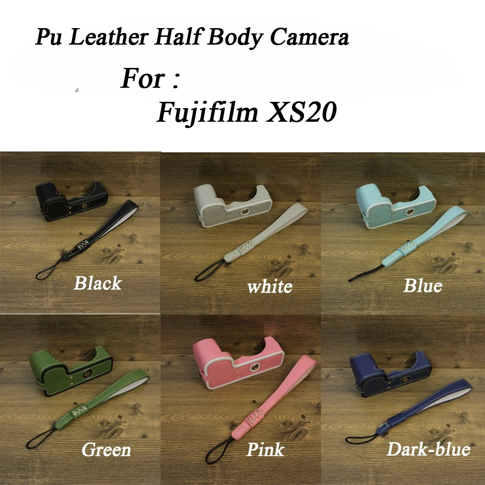 Fujifilm xs20カメラケース、puレザー製、リストストラップ付き