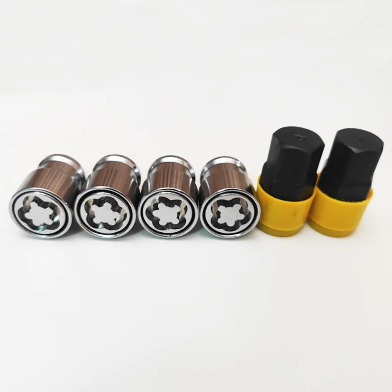 M12X1.5 M12X1.25 M14X1.5 4Nuts+2Keys High Quality Anti-Theft 36mm Security Steel Auto Car Wheel Lock Nuts Locking Lug Nuts