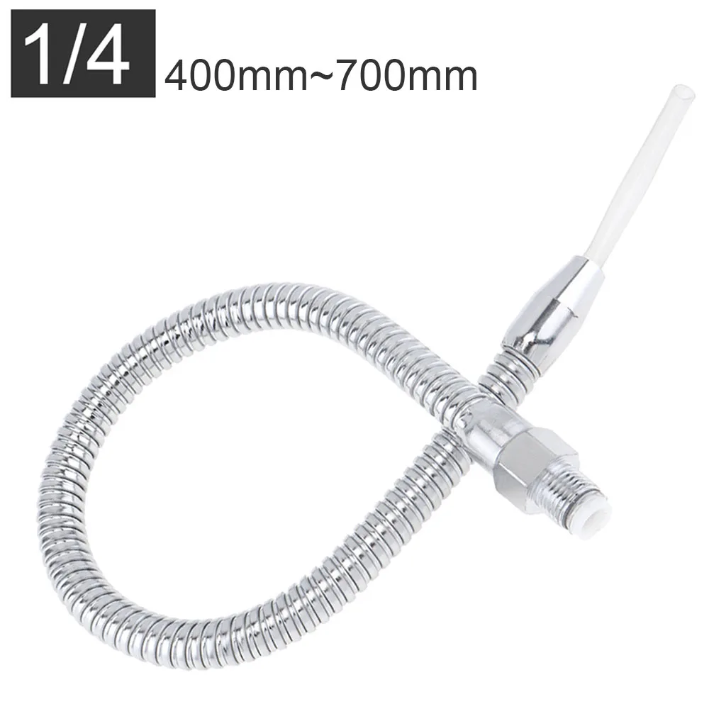 

1pc 1/2 3/8 1/4 Inch 400-700mm Metal Hose Flexible Water Oil Cooling Tube with Round Head Nozzle for CNC Machine/Milling /Lathe