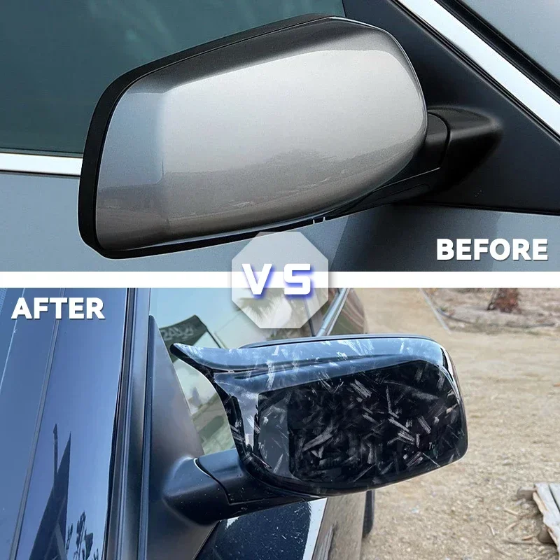 Side Mirror Cover Caps for BMW E60 E61 E63 E64 5 Series Model 2004-2008 1Pair Gloss Black Car Rear View Door Wing Mirror