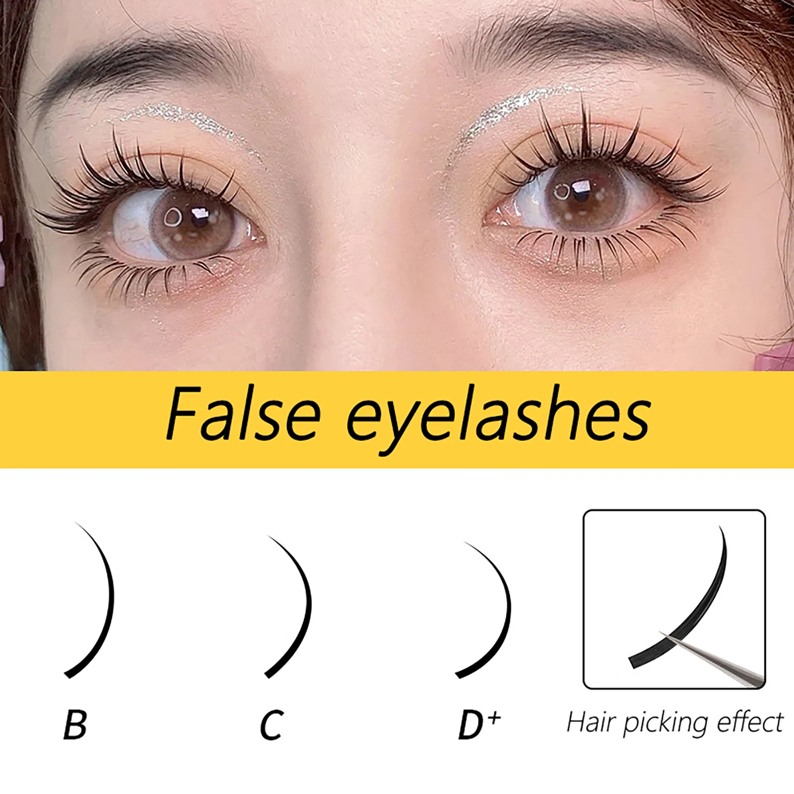 Cílios postiços para iniciantes, cílios de cluster único, enxertando cílios, espessura de 0,05mm