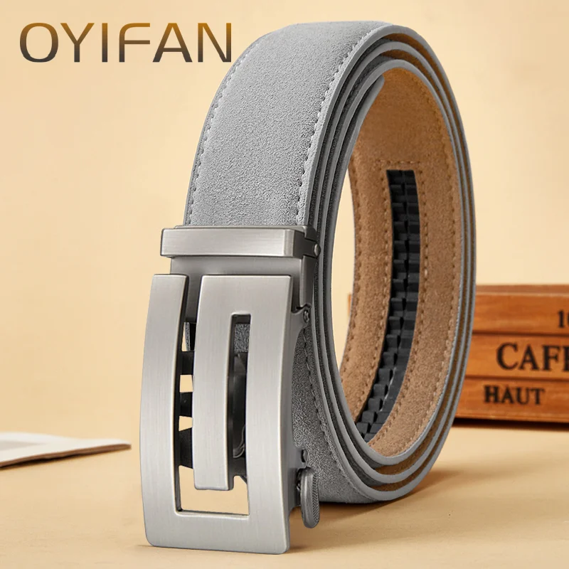 جديد عرض 3.5 سنتيمتر حزام رجالي الأعمال الرسمي حزام جلد حقيقي جودة عالية المعادن التلقائي مشبك حزام للرجال الجينز #1