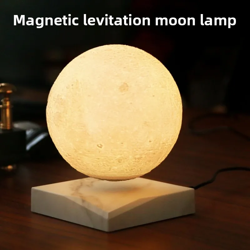 Christmas Home Decoration Gift Magnetic Levitation Moon Lamp Bedroom Ornament Romantic and Practical Children's Birthday Gift