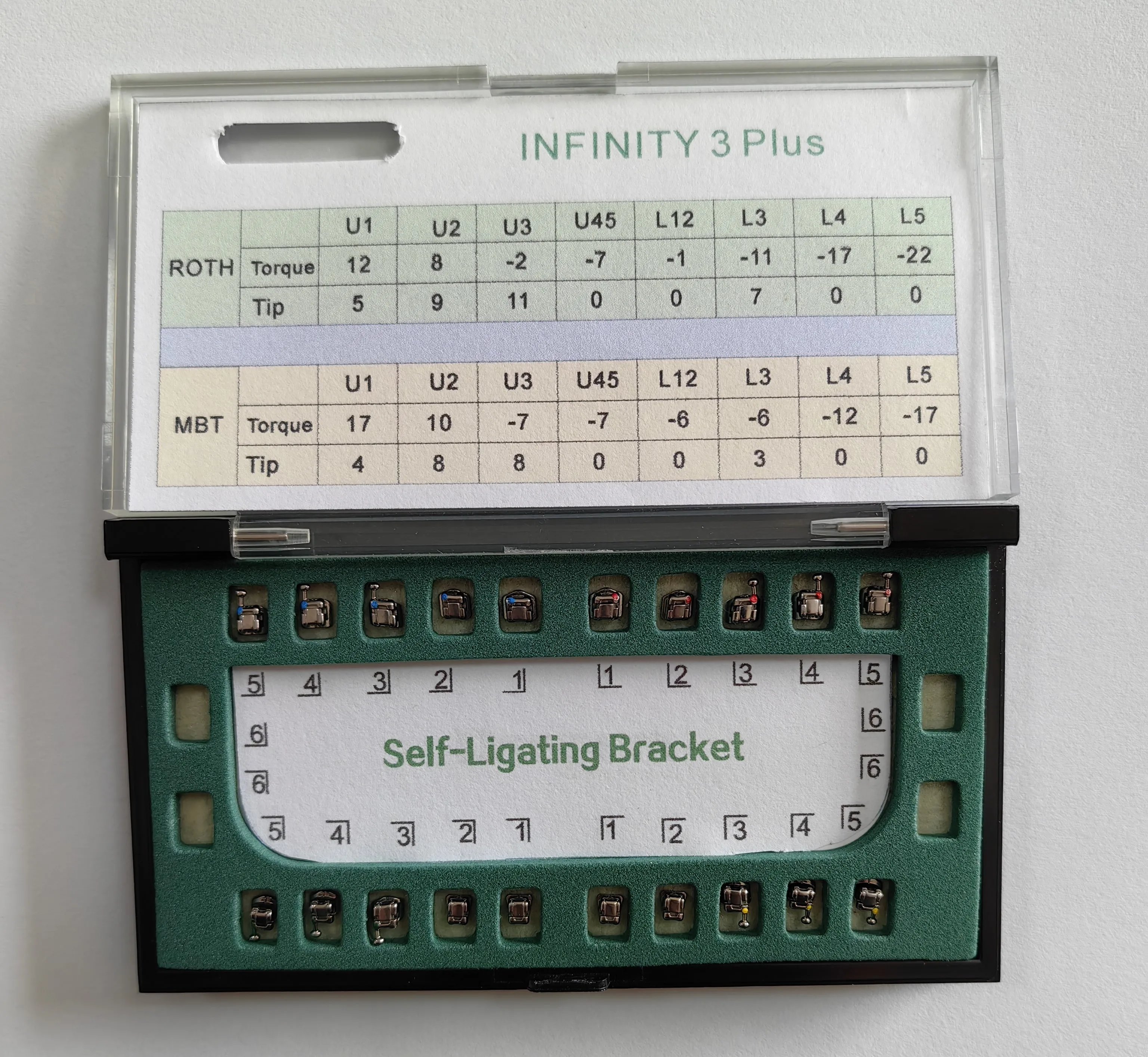 High quality Dentals brackets, orthodontic metal self-locking brackets, single brackets Roth or MBT Infinity brackets