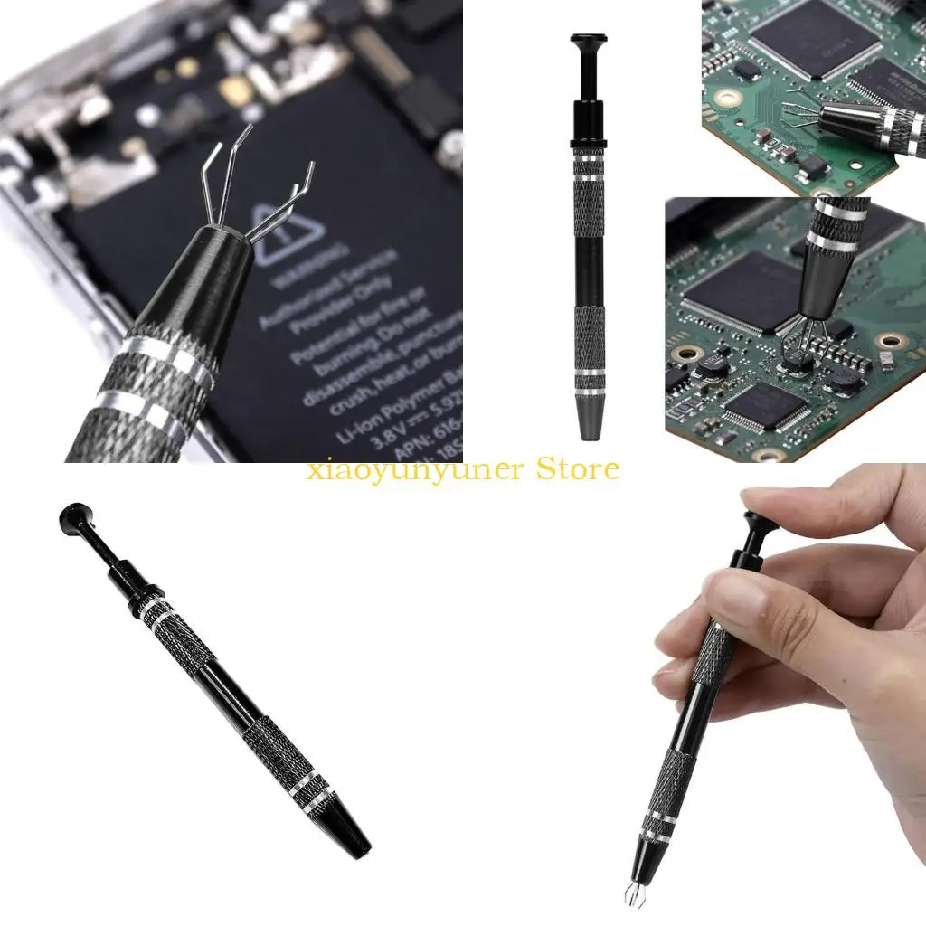 

P9JB Stainless Steel Pick up Tool for Small Parts Pickup 4 Prongs Grabber for Tiny Objects- IC Chip Electronic Components