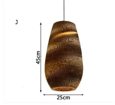 Paper Honeycomb Pendant Lamp Corrugated Cardboard Hang Light for Living Room Restaurant Cafe Clothing Store Lighting E27 image 3