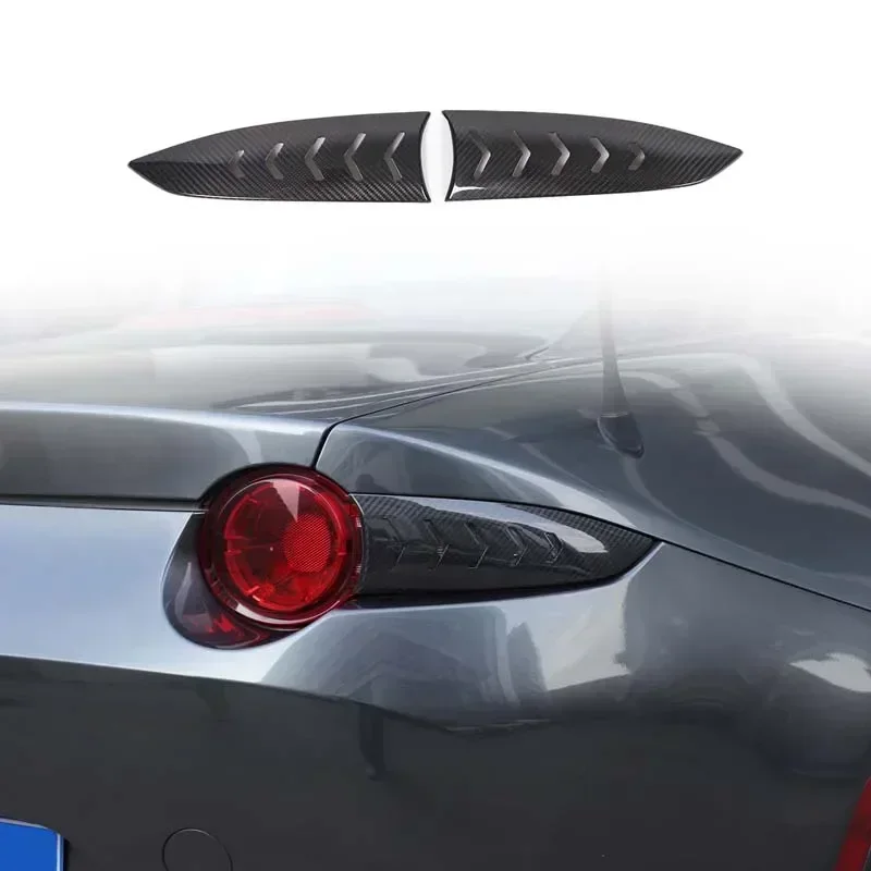 Dry Carbon Fiber Car Tail Light Side Panel Cover Lamp Decorative Trim Accessories for Mazda MX-5 Miata ND 2016-2025