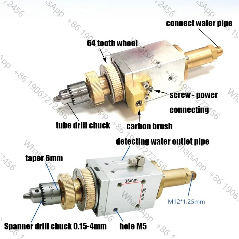 EDM Spindle unit / rotatory head, hole distance 30x26mm (O-ring sealing) for edm drilling machines