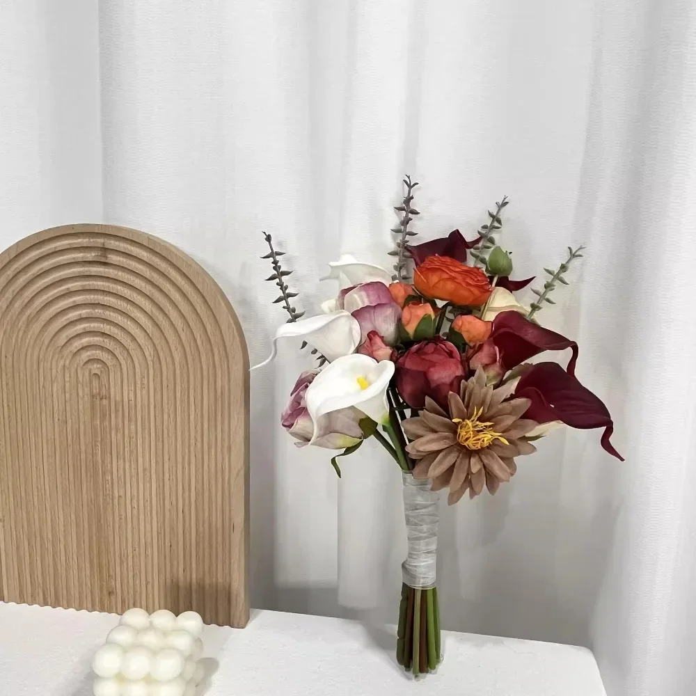 Fresh Mori wedding photography props, Korean wedding license photo tulip simulation bride bouquet