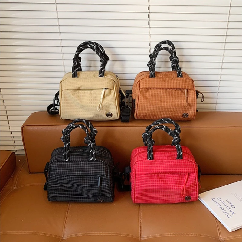 

Портативная сумка через плечо из ткани Оксфорд с застежкой-молнией, регулируемым ремнем, простая и универсальная сумка-мессенджер