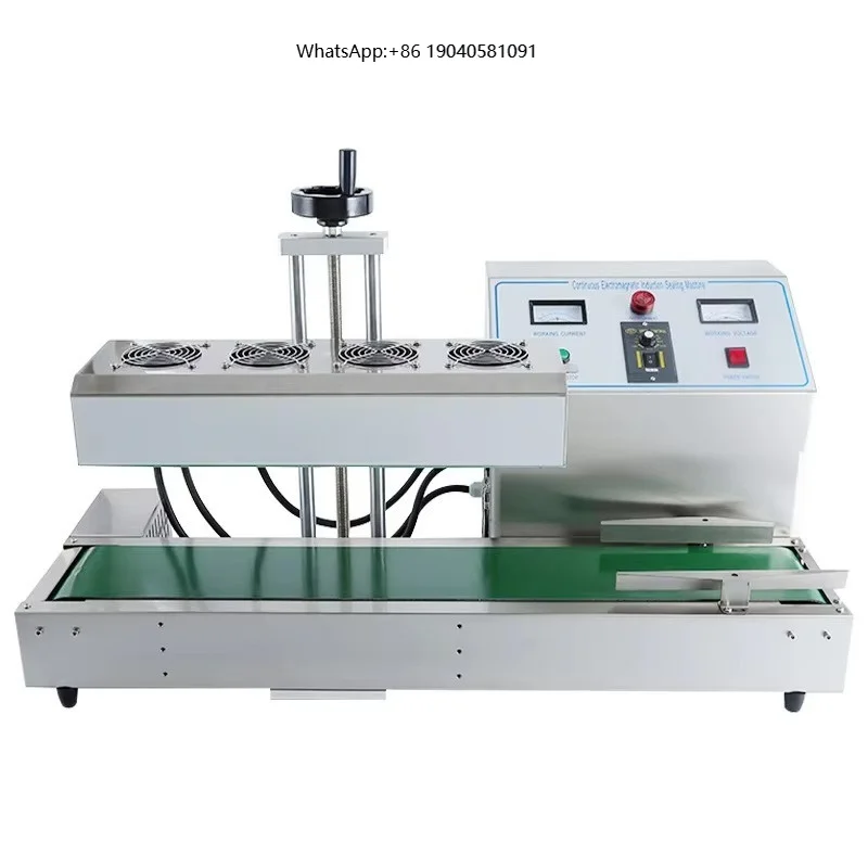 Automatic Electromagnetic Induction Foil Sealer, Continuous Sealing Machine for Various Bottles, Honey, Sauce & Milk