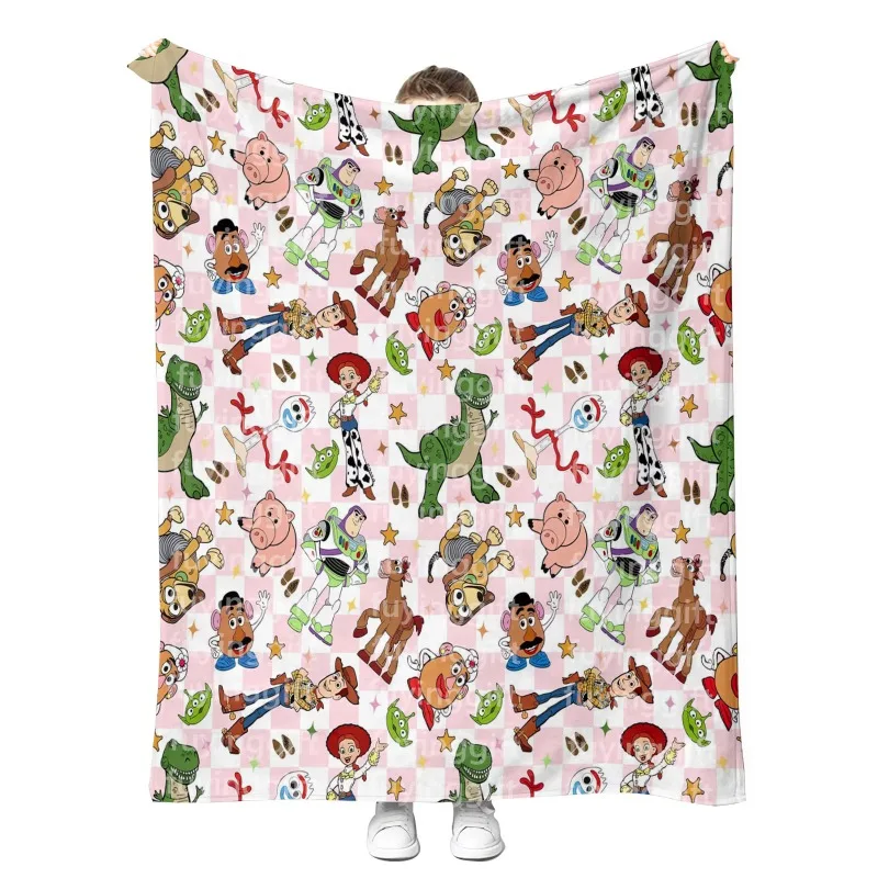 

Cartoon cute toys anime children plush throw wool travel sofa bed blanket print blanket