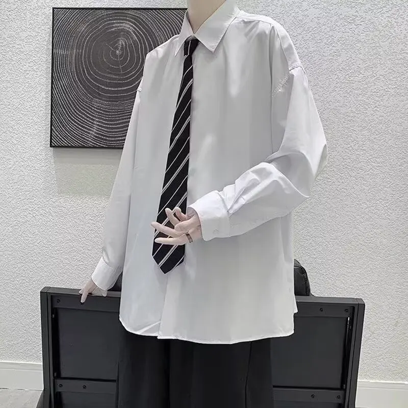 

Летняя мужская повседневная длинная све irt большого размера с искусственным галстуком-бабочкой, свободная посадка, молодежная износостойкая полиэфирная ткань