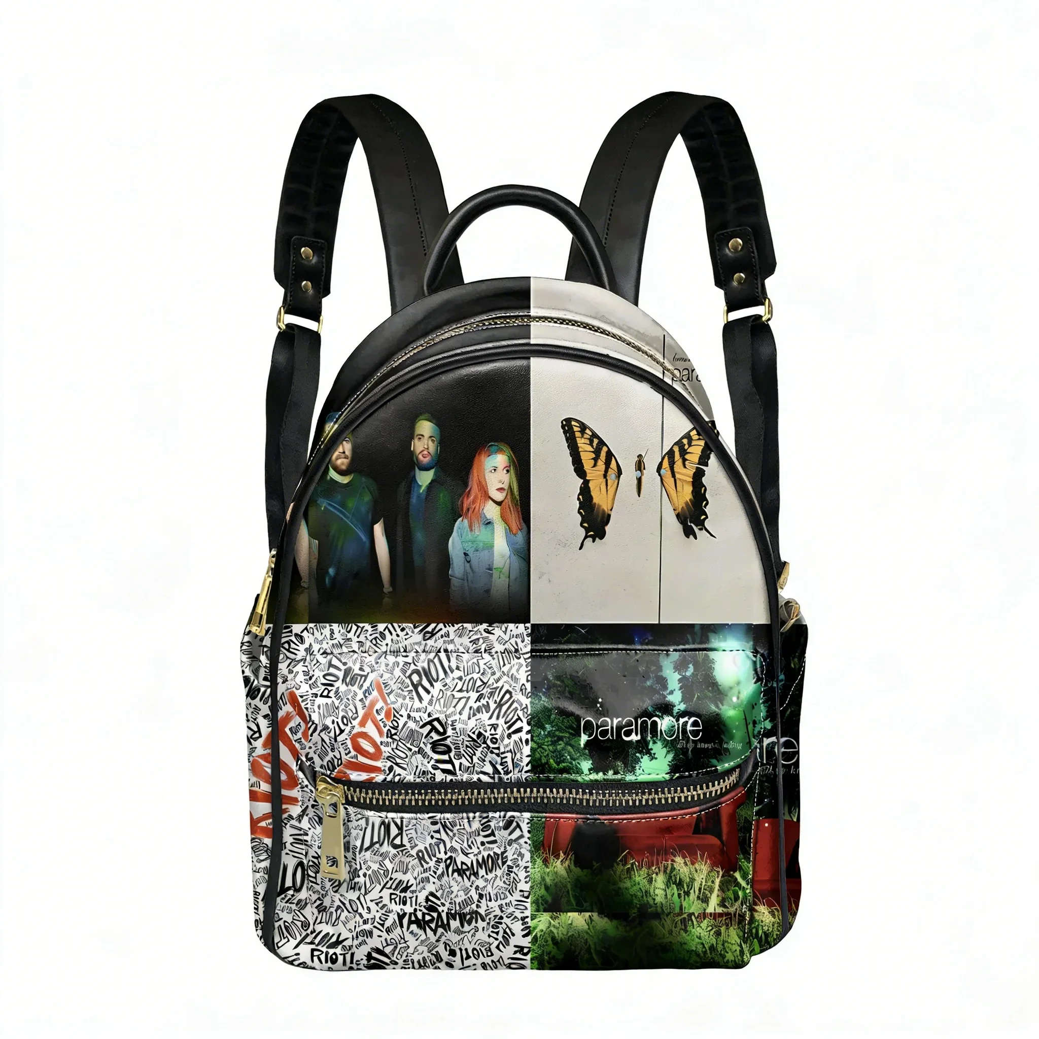 Paramore Rock Band Backpack Womens Mens Retro Personalized Double Shoulder Bag Business Travel Bookbag Rucksack Gift Daypack