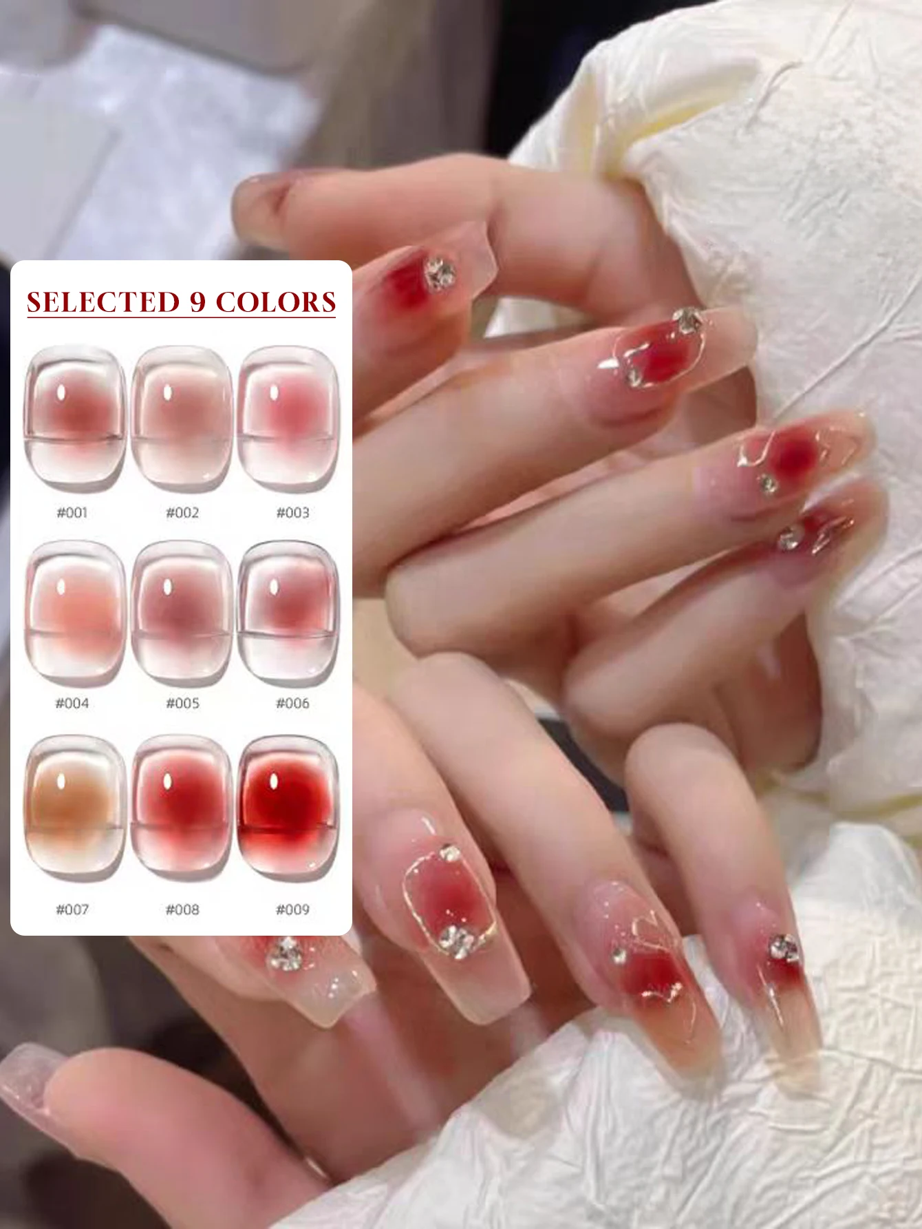 

12ml Blush Collection Gel Polish Jelly Transparent Pink Nude UV Gel Nail Polish High Shine Soak Off for Salon and Home Nail Art