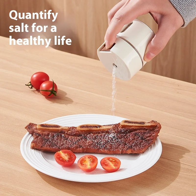 

Measurable Salt Control Bottle Kitchen Magnetic Wall Mounted Quantitative Seasoning Jar No Drilling Combination