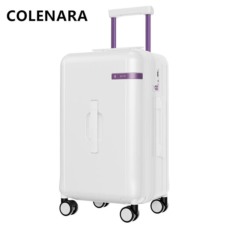 COLENARA المتداول الأمتعة 20 "24" 26 بوصة الرجال ABS + PC الصعود حقيبة سعة كبيرة حقيبة تروللي بعجلات المرأة حقيبة سفر محمولة