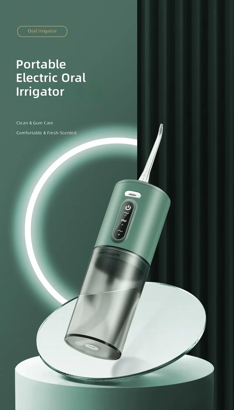 

Portable Oral Irrigator for Home Use, 300ml Water Tank, 5 Pressure Levels, Cordless Electric Water Flosser,Dental Plaque Remover