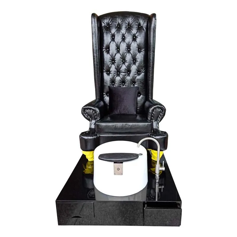 

Factory Wholesale Custom Black Luxury European Pedicure Chair Spa Therapy Chair Beauty and Nail Salon Chair
