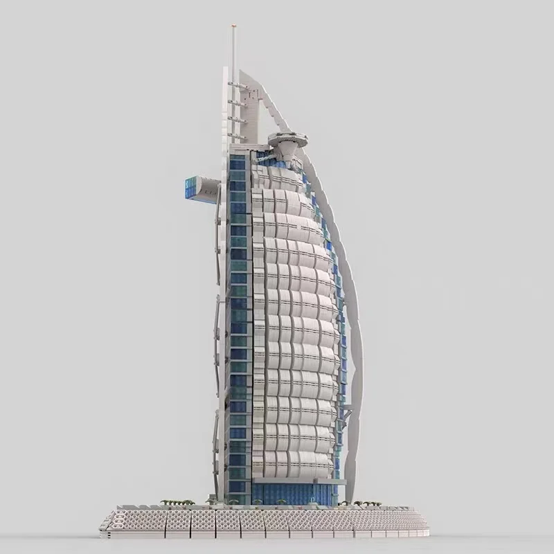 

MOC BURJ AL-ARAB Sailing Hotel Building Blocks Set Tavern Famous Dubai Architecture House Bricks Toys For Children Birthday Gift