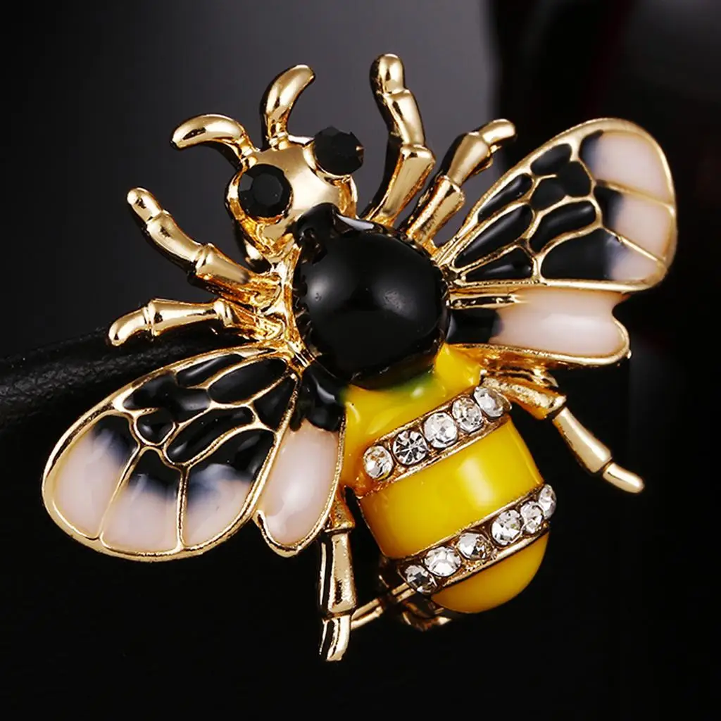 Fashion Enamel Crystal Bumble Bee Brooch Pin Badge Christmas Gifts