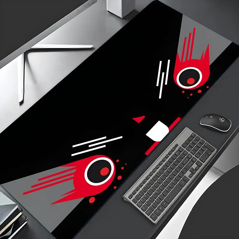 

cute black cat Mouse Pad Large Gaming Computer Keyboard Pad Offices Accessories Rubber Non-Slip Stitched Edge Desk Pad