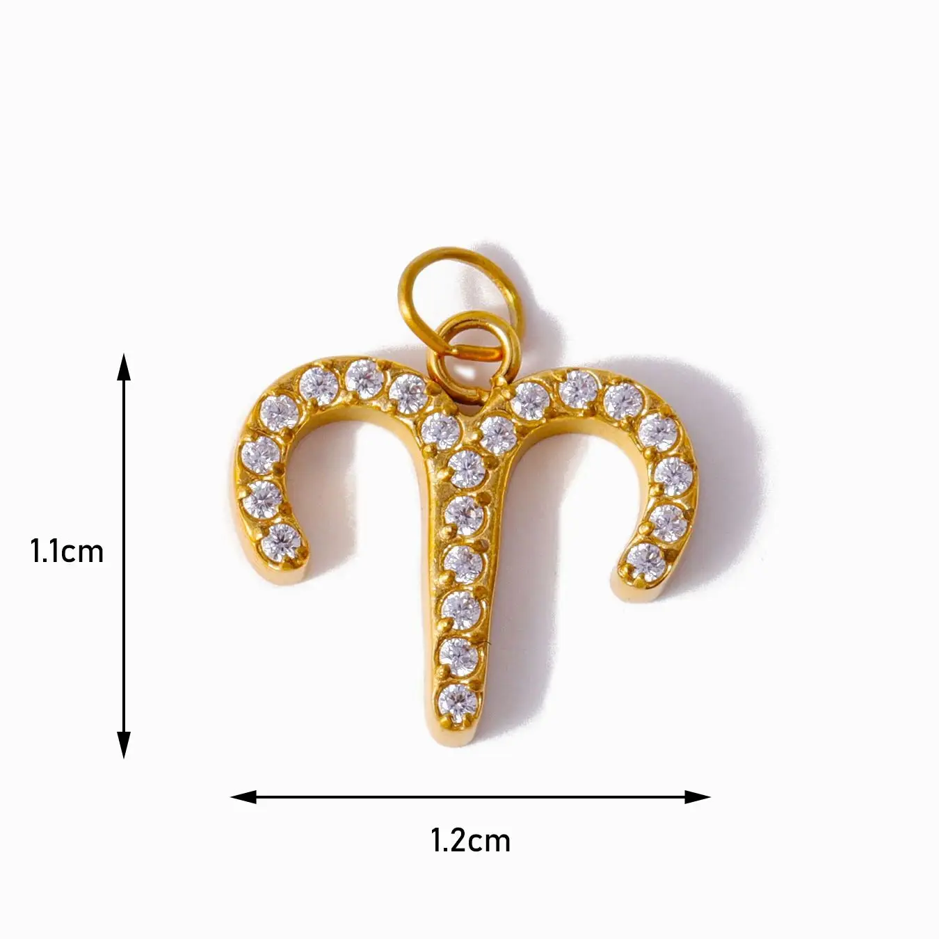 Personalise CZ 12 Zodiac 18K Gold Plated Stainless Steel Symbol Charms Star Sign Pendant DIY Women Jewelry Making Findings