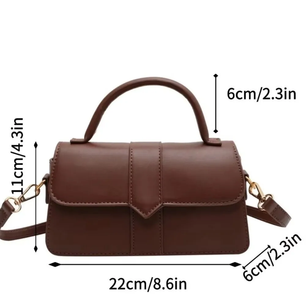 Casual Pu Leather Shoulder Bag Square Underarm Bag Crossbody Bag view 6