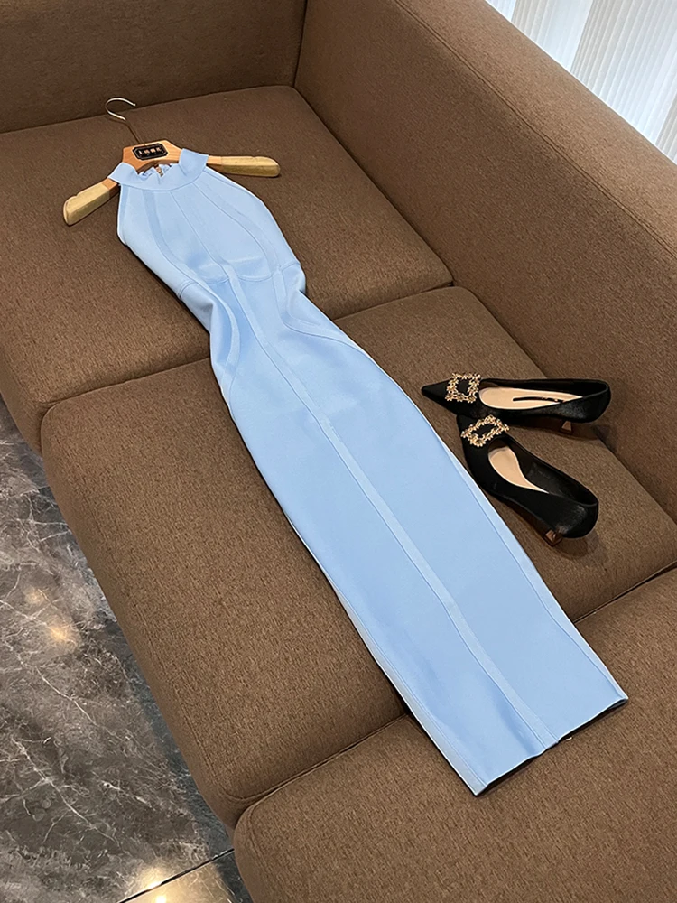 

Slim Fit Ne Hanging Dr Pure Color Women's High Waist Ins Belted Dr Ci Commuting Sle Spring Summer Autumn Ladies